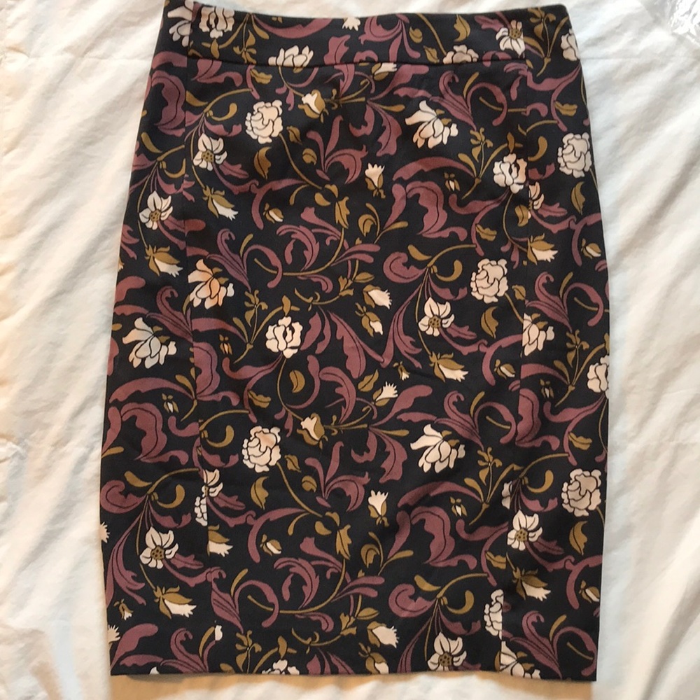 Loft floral pencil skirt